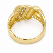 Anello - 18 carati Oro bianco, Oro giallo - 0.06ct. tw. Diamante (Naturale) - Made in Italy - Handmade