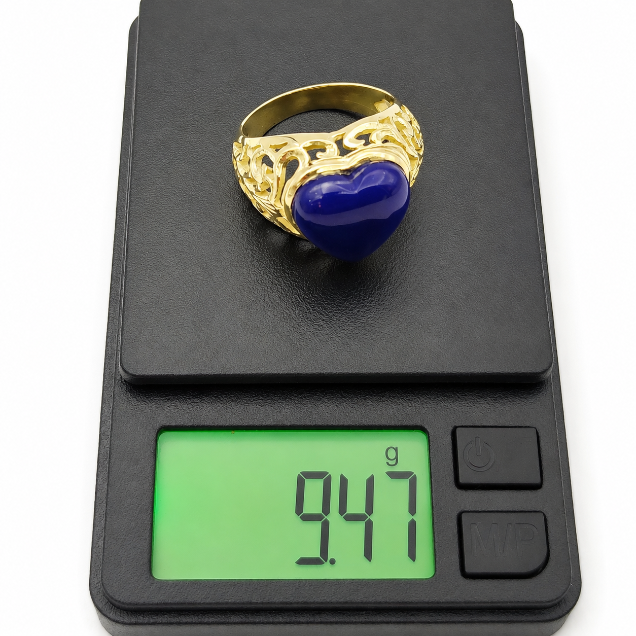 Anello - 18 carati Oro giallo - 8.00ct. tw. Lapislazzuli - Made in Italy - Handmade
