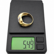 Anello - 18 carati Oro bianco, Oro giallo - 0.06ct. tw. Diamante (Naturale) - Made in Italy - Handmade