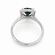 Anello - 14 carati Oro bianco Zaffiro - Diamante - Made in Italy - Handmade