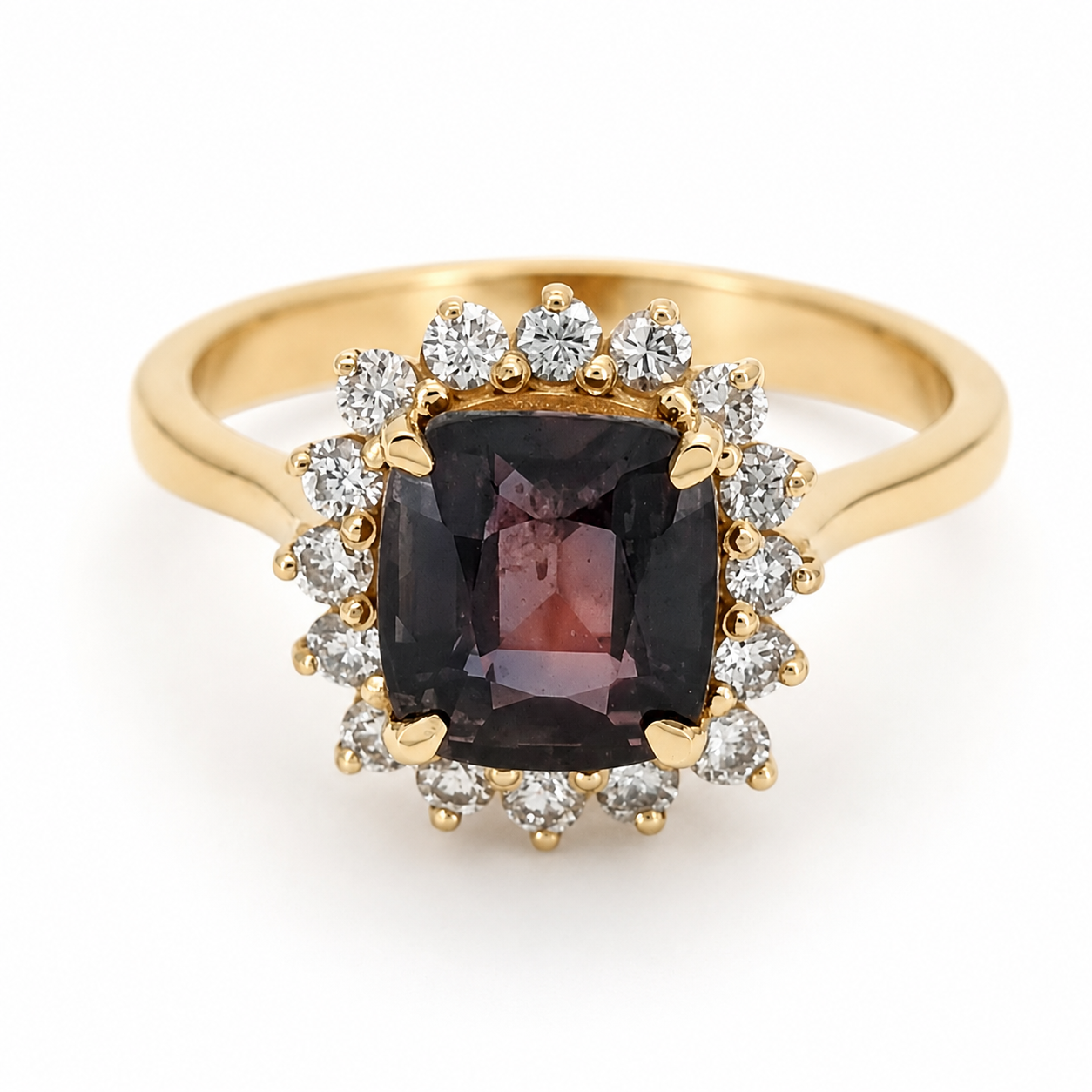 Anello - 18 carati Oro giallo - 2.96ct. tw. Zaffiro - Diamante - Made in Italy - Handmade