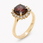 Anello - 18 carati Oro giallo - 2.96ct. tw. Zaffiro - Diamante - Made in Italy - Handmade