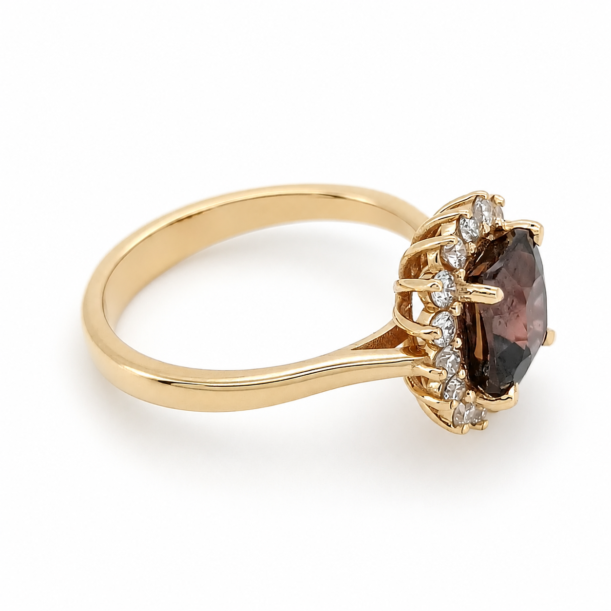 Anello - 18 carati Oro giallo - 2.96ct. tw. Zaffiro - Diamante - Made in Italy - Handmade
