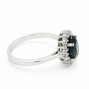 Anello - 14 carati Oro bianco - 2.76ct. tw. Zaffiro - Diamante - Made in Italy - Handmade