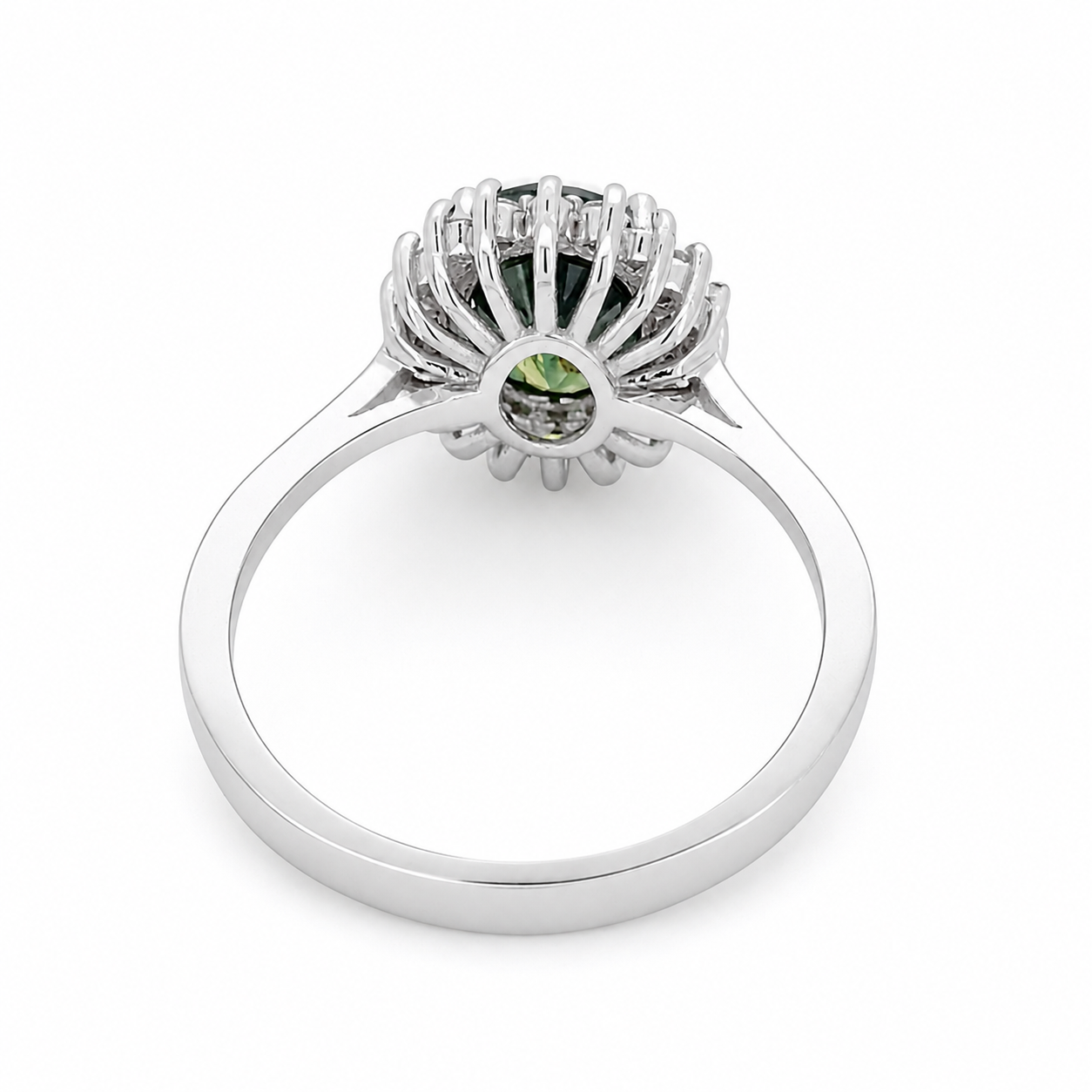 Anello - 14 carati Oro bianco - 2.76ct. tw. Zaffiro - Diamante - Made in Italy - Handmade
