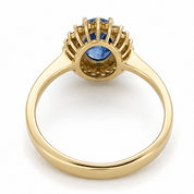 Anello - 14 carati Oro giallo - 1.83ct. tw. Zaffiro - Diamante - Made in Italy - Handmade