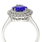 Anello - 18 carati Oro bianco - 2.35ct. tw. Tanzanite - Diamante