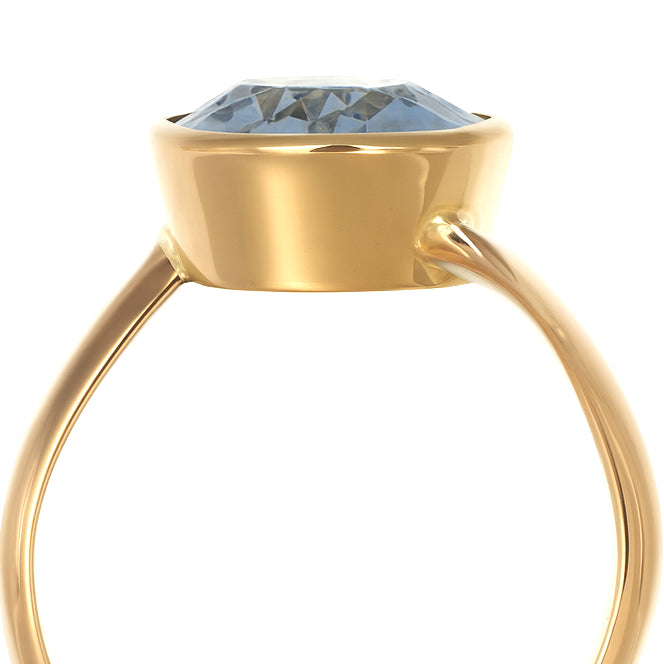 Anello - 18 carati Oro giallo - 5.00ct. tw. Topazio