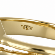 Anello - 18 carati Oro bianco, Oro giallo - 0.20ct. tw. Diamante (Naturale) - Made in Italy - Handmade