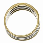 Anello - 18 carati Oro bianco, Oro giallo - 0.14ct. tw. Diamante (Naturale) - Made in Italy - Handmade