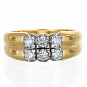 Anello - 18 carati Oro bianco, Oro giallo - 0.66ct. tw. Diamante (Naturale) - Made in Italy - Handmade