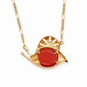 Collana - 18 carati Oro giallo Corallo - Made in Italy - Handmade