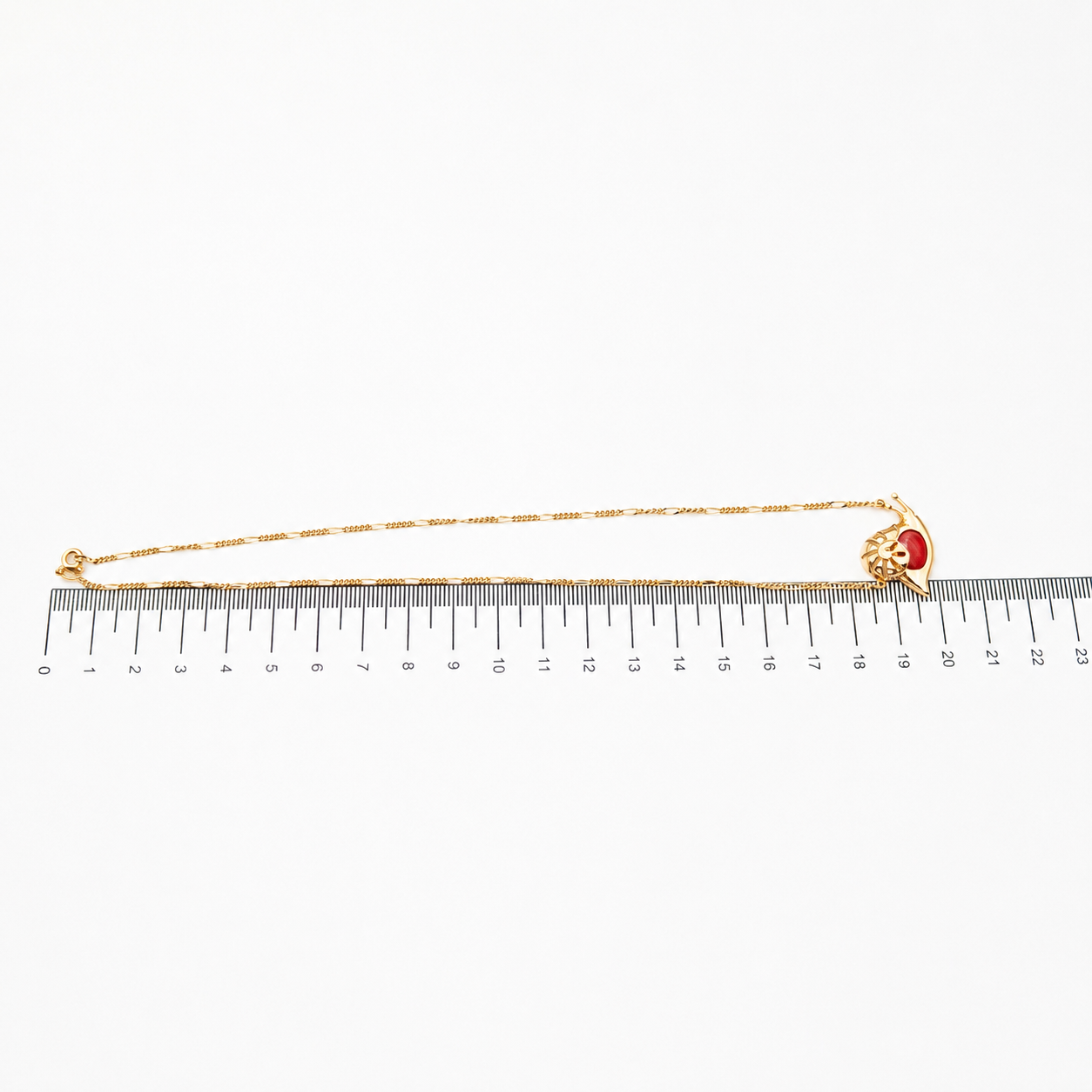 Collana - 18 carati Oro giallo Corallo - Made in Italy - Handmade
