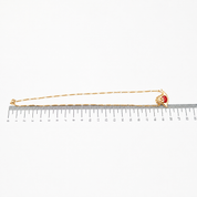 Collana - 18 carati Oro giallo Corallo - Made in Italy - Handmade
