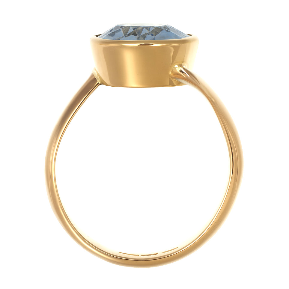 Anello - 18 carati Oro giallo - 5.00ct. tw. Topazio