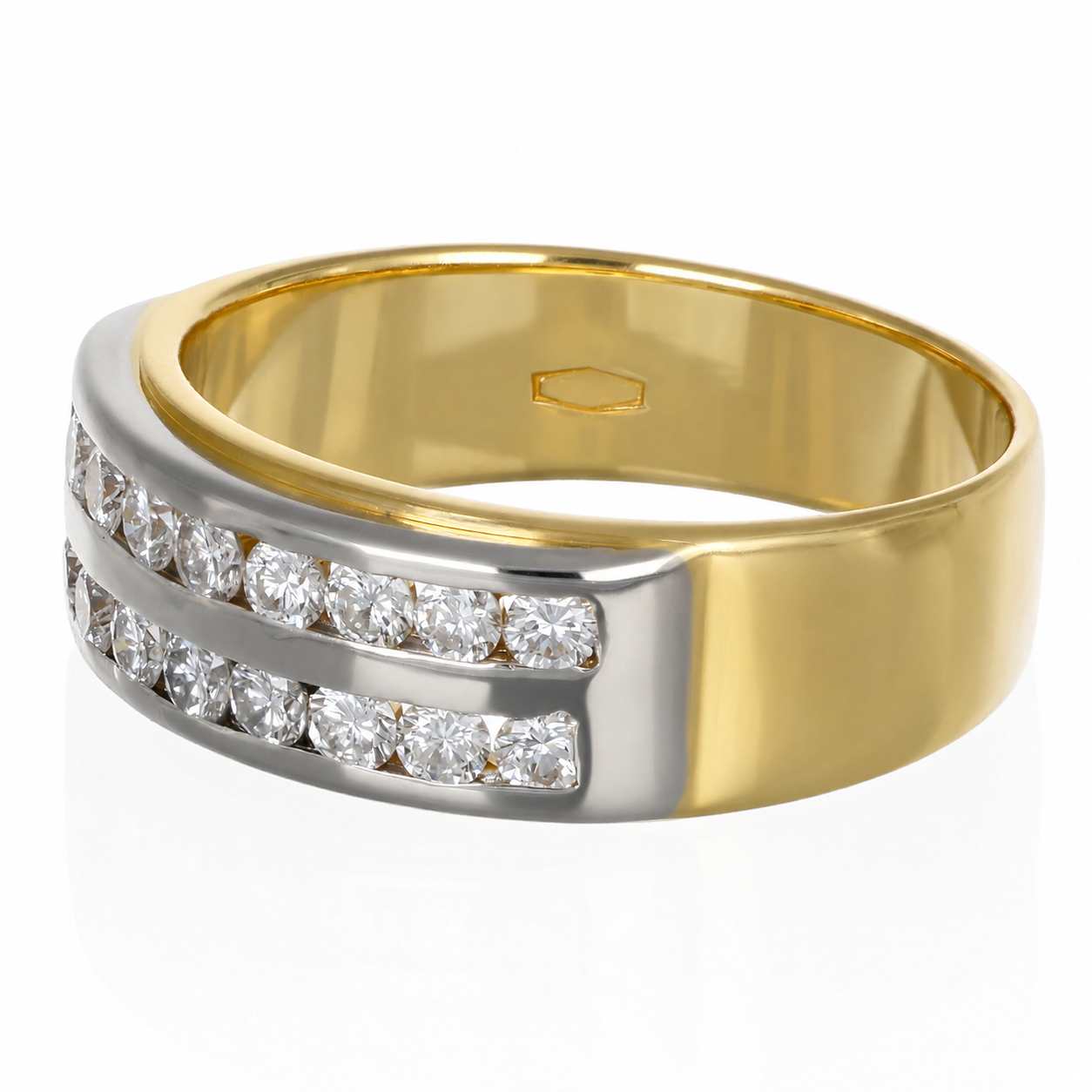 Anello - 18 carati Oro bianco, Oro giallo - 0.81ct. tw. Diamante (Naturale) - Made in Italy - Handmade