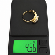 Anello - 18 carati Oro giallo, Oro bianco - 0.43ct. tw. Zaffiro - Diamante - Made in Italy - Handmade
