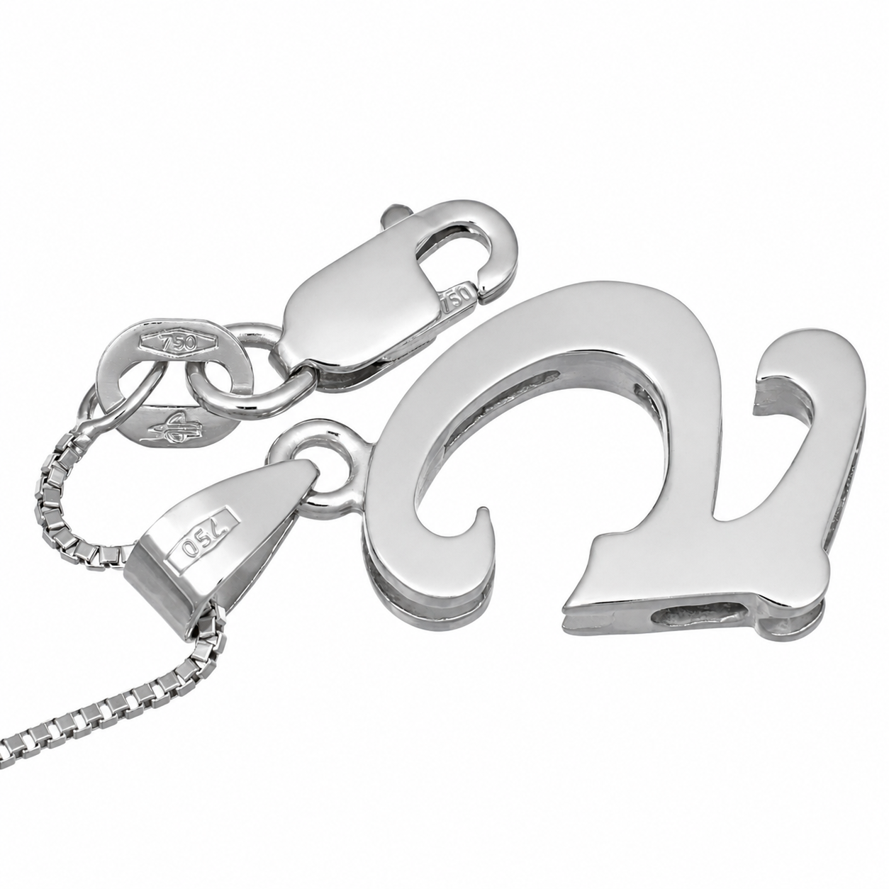 Collana - 18 carati Oro bianco - Made in Italy - Handmade