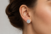 Orecchini - 18 carati Oro bianco - 1.12ct. tw. Diamante (Naturale) - Made in Italy - Handmade