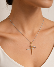 Collana con ciondolo - 18 carati Oro bianco, Oro giallo - Made in Italy - Handmade