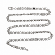 Collana - 18 carati Oro bianco - 0.15ct. tw. Zaffiro - Made in Italy - Handmade