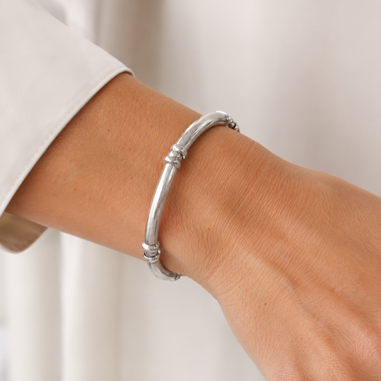 Bracciale - 18 carati Oro bianco - Made in Italy - Handmade