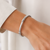 Bracciale - 18 carati Oro bianco - Made in Italy - Handmade