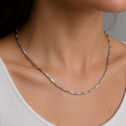 Collana - 18 carati Oro bianco - Made in Italy - Handmade