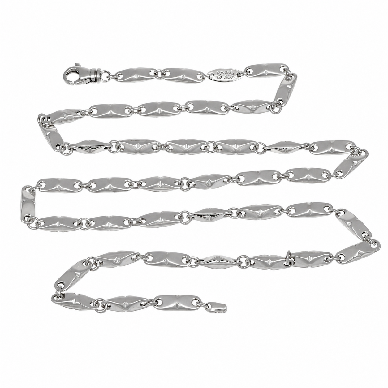 Collana - 18 carati Oro bianco - Made in Italy - Handmade