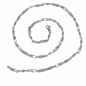 Collana - 18 carati Oro bianco - Made in Italy - Handmade