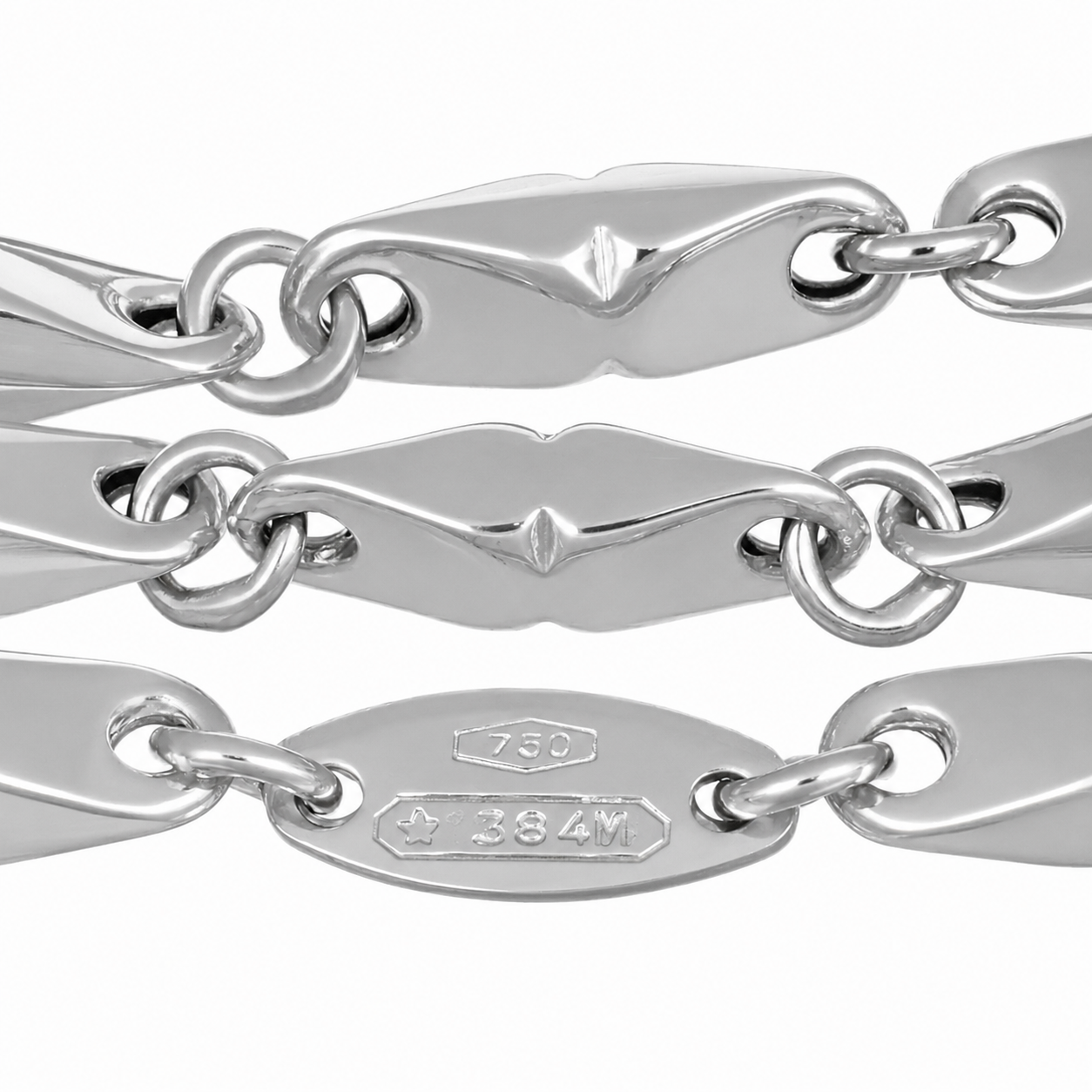 Collana - 18 carati Oro bianco - Made in Italy - Handmade