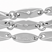 Collana - 18 carati Oro bianco - Made in Italy - Handmade