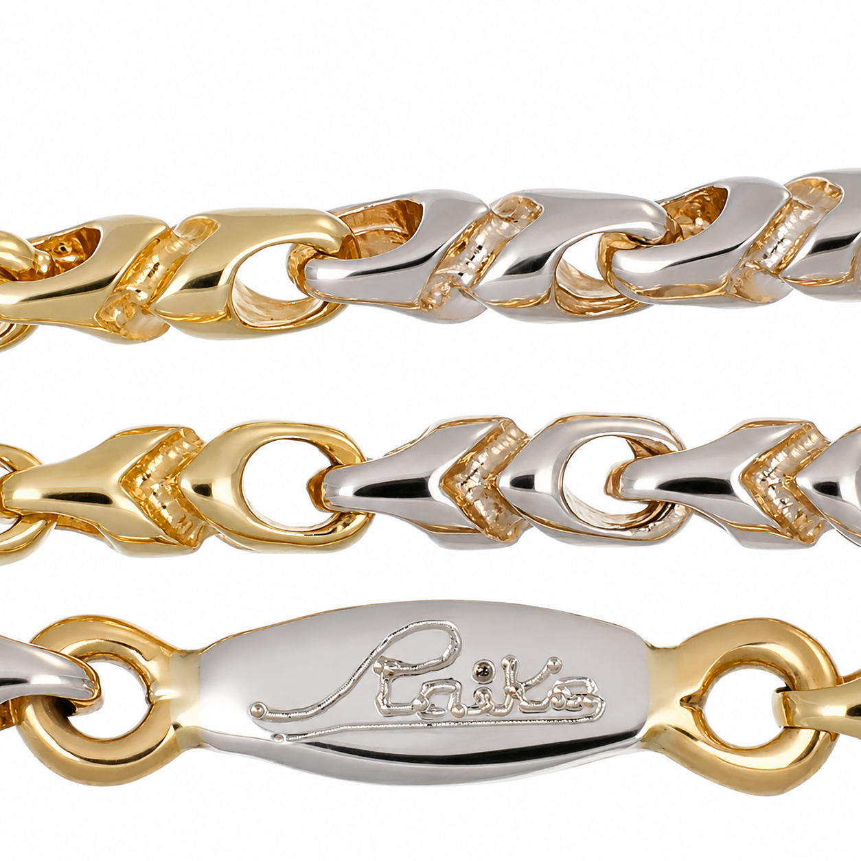 Collana - 18 carati Oro giallo, Oro bianco - Made in Italy - Handmade