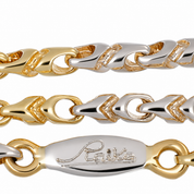 Collana - 18 carati Oro giallo, Oro bianco - Made in Italy - Handmade