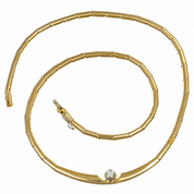Collana con ciondolo - 18 carati Oro bianco, Oro giallo - 0.15ct. tw. Diamante (Naturale) - Made in Italy - Handmade