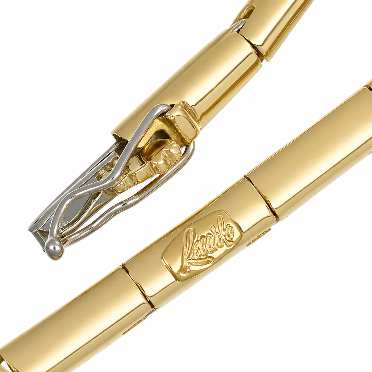 Collana con ciondolo - 18 carati Oro bianco, Oro giallo - 0.15ct. tw. Diamante (Naturale) - Made in Italy - Handmade