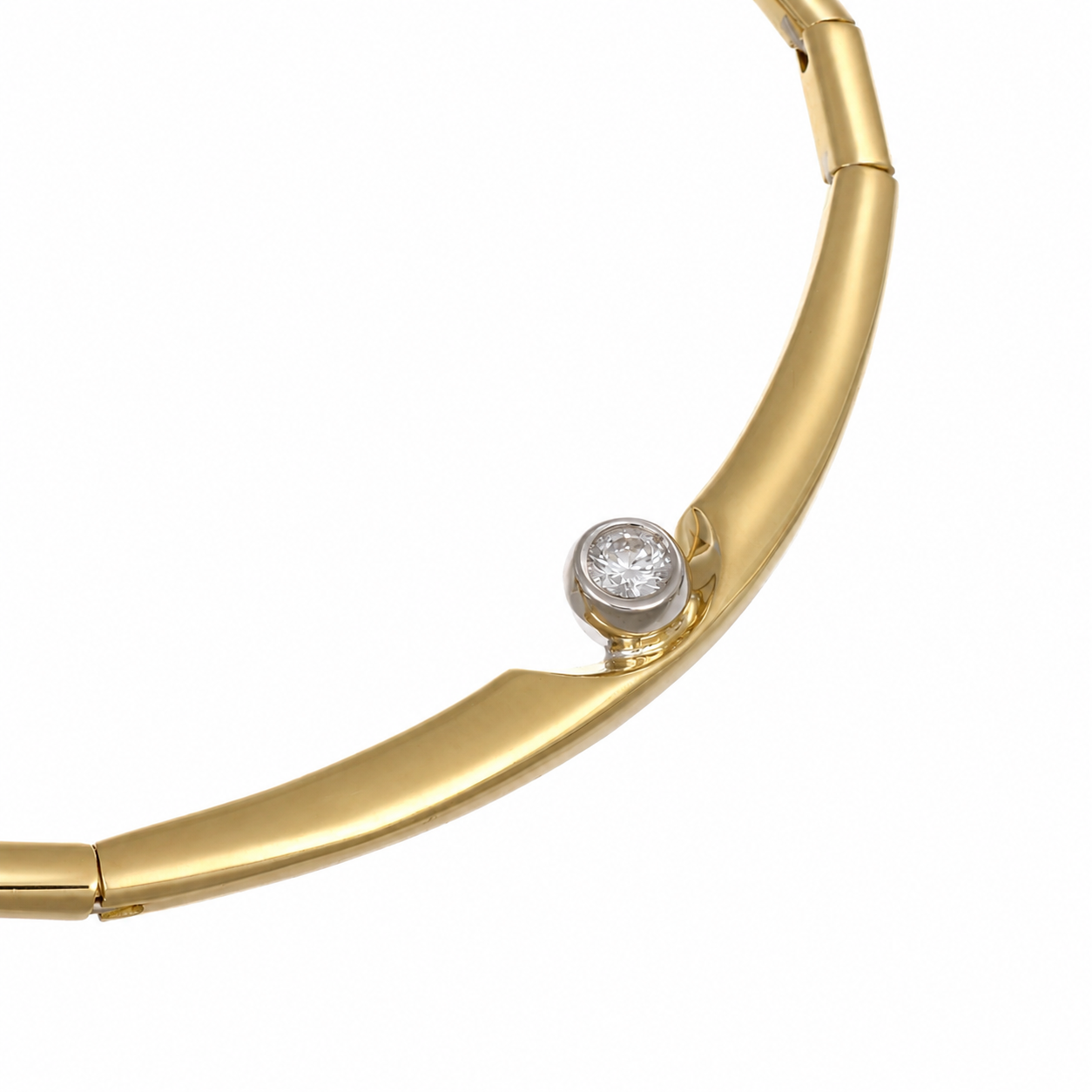 Collana con ciondolo - 18 carati Oro bianco, Oro giallo - 0.15ct. tw. Diamante (Naturale) - Made in Italy - Handmade