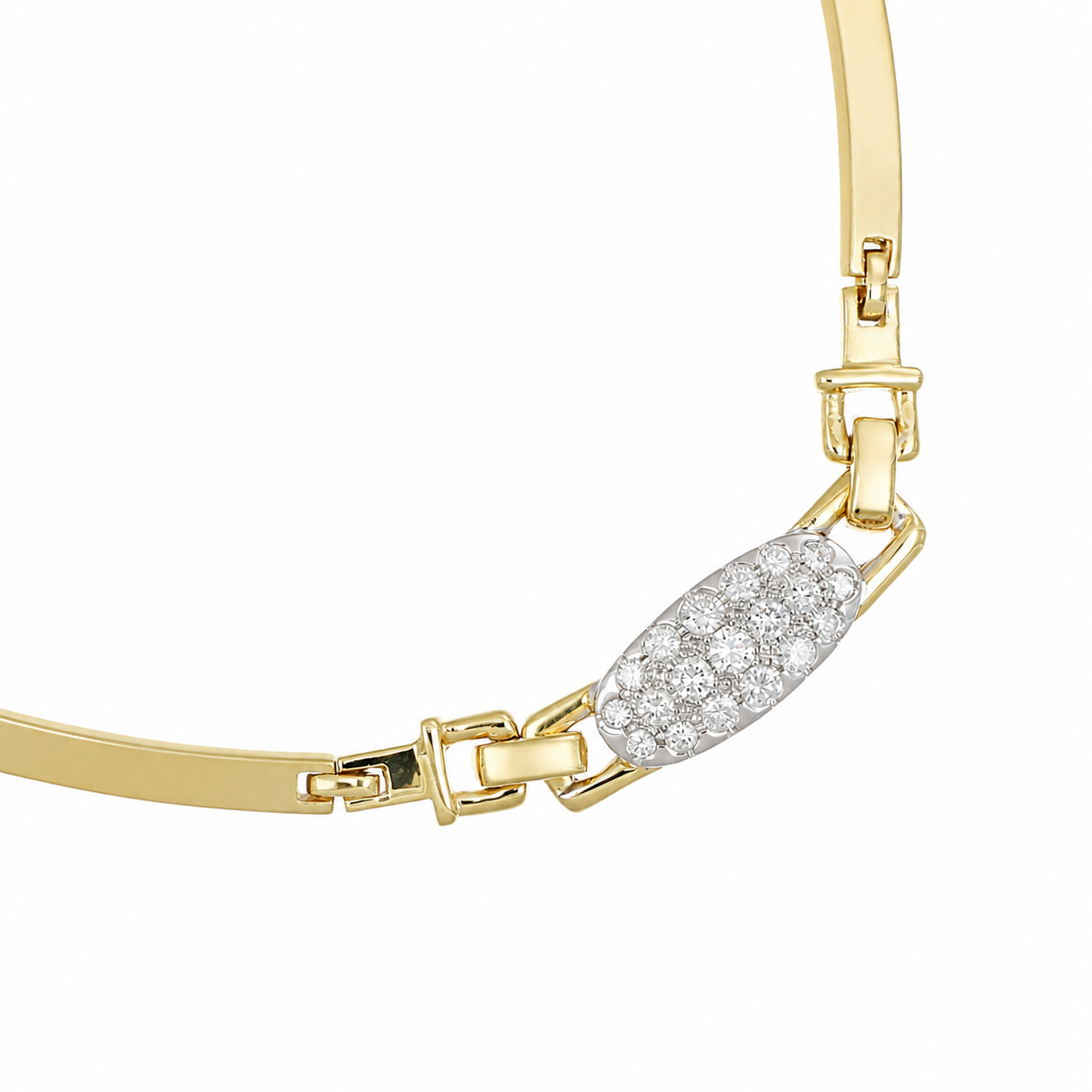 Collana con ciondolo - 18 carati Oro bianco, Oro giallo - 1.29ct. tw. Diamante (Naturale) - Made in Italy - Handmade