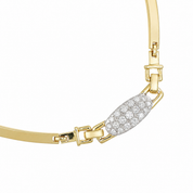 Collana con ciondolo - 18 carati Oro bianco, Oro giallo - 1.29ct. tw. Diamante (Naturale) - Made in Italy - Handmade