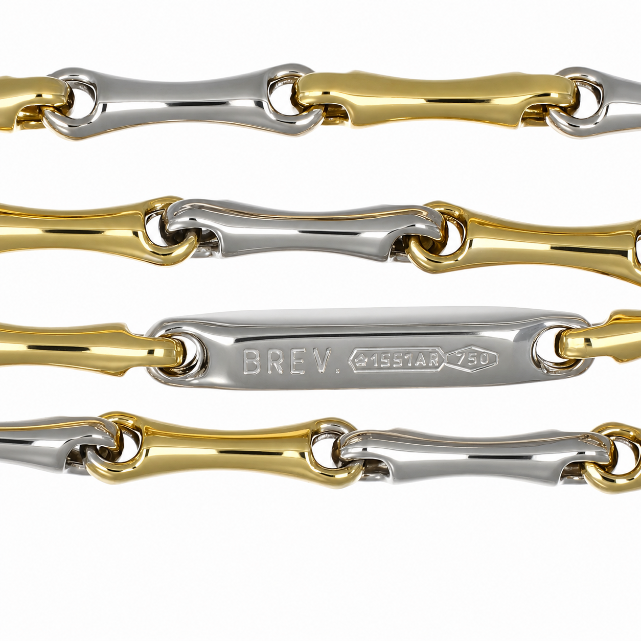 Collana - 18 carati Oro giallo, Oro bianco - Made in Italy - Handmade