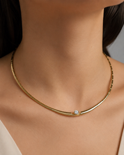 Collana con ciondolo - 18 carati Oro bianco, Oro giallo - 0.15ct. tw. Diamante (Naturale) - Made in Italy - Handmade