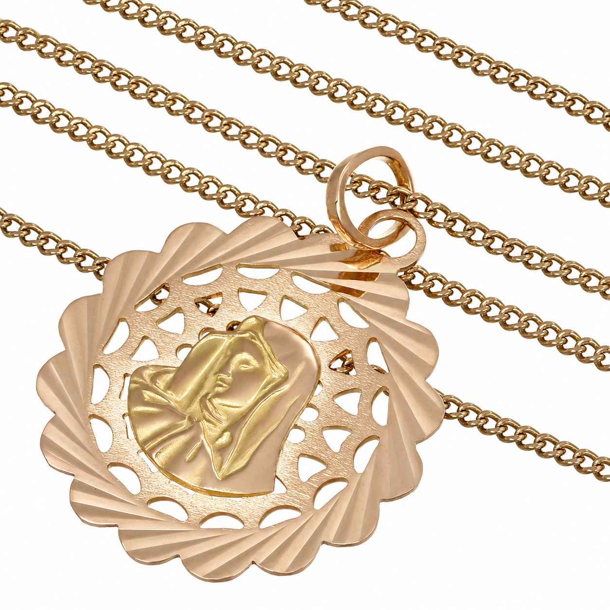 Collana con ciondolo - 18 carati Oro giallo - Made in Italy - Handmade