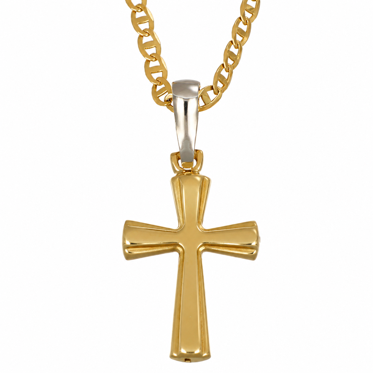Collana con ciondolo - 18 carati Oro bianco, Oro giallo - Made in Italy - Handmade