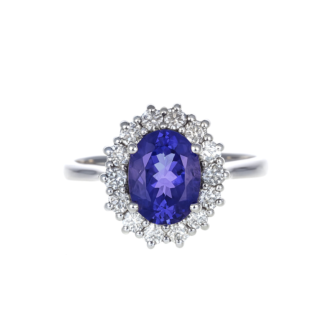 Anello - 18 carati Oro bianco - 2.49ct. tw. Tanzanite - Diamante