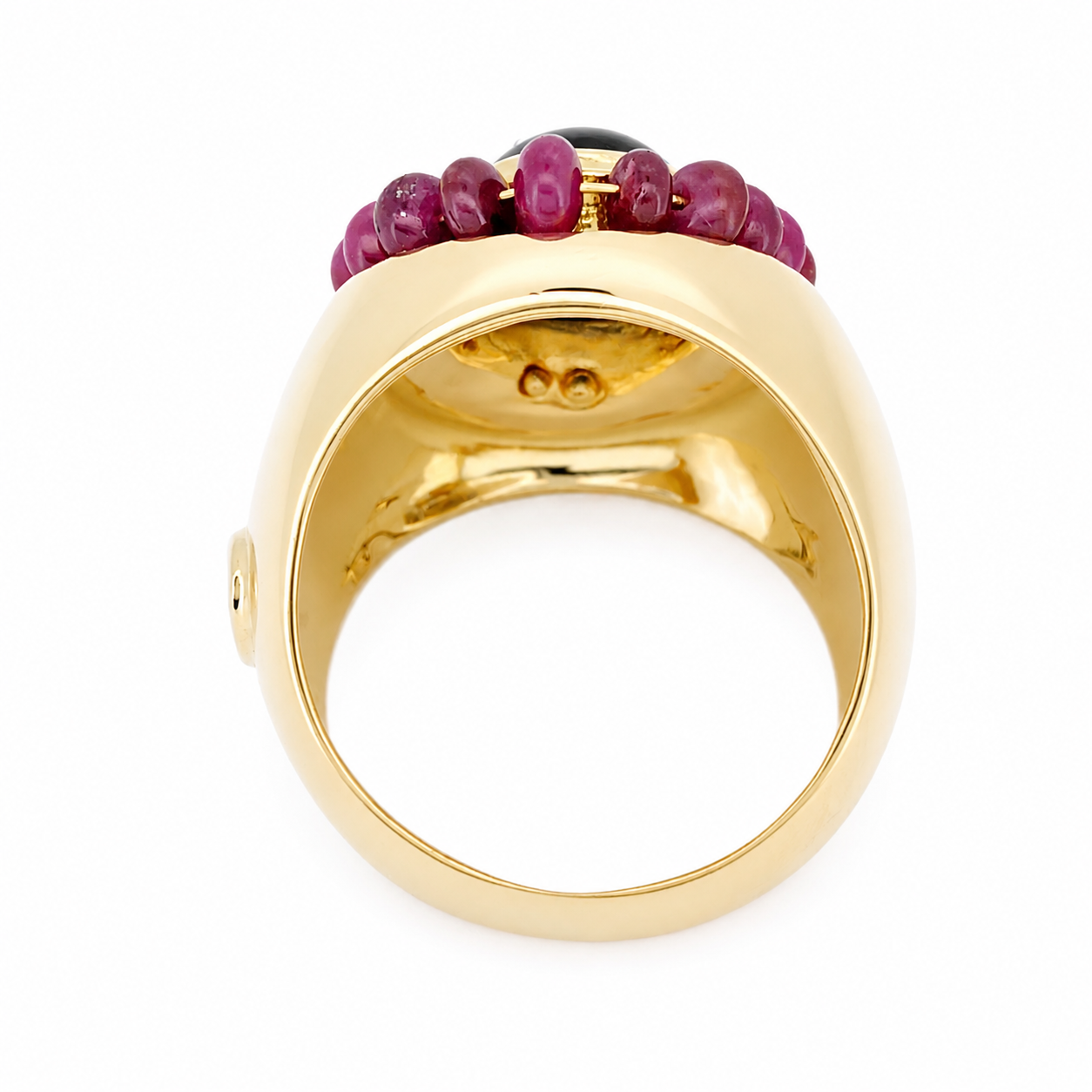 Anello - 18 carati Oro giallo - 4.20ct. tw. Zaffiro - Rubino - Made in Italy
