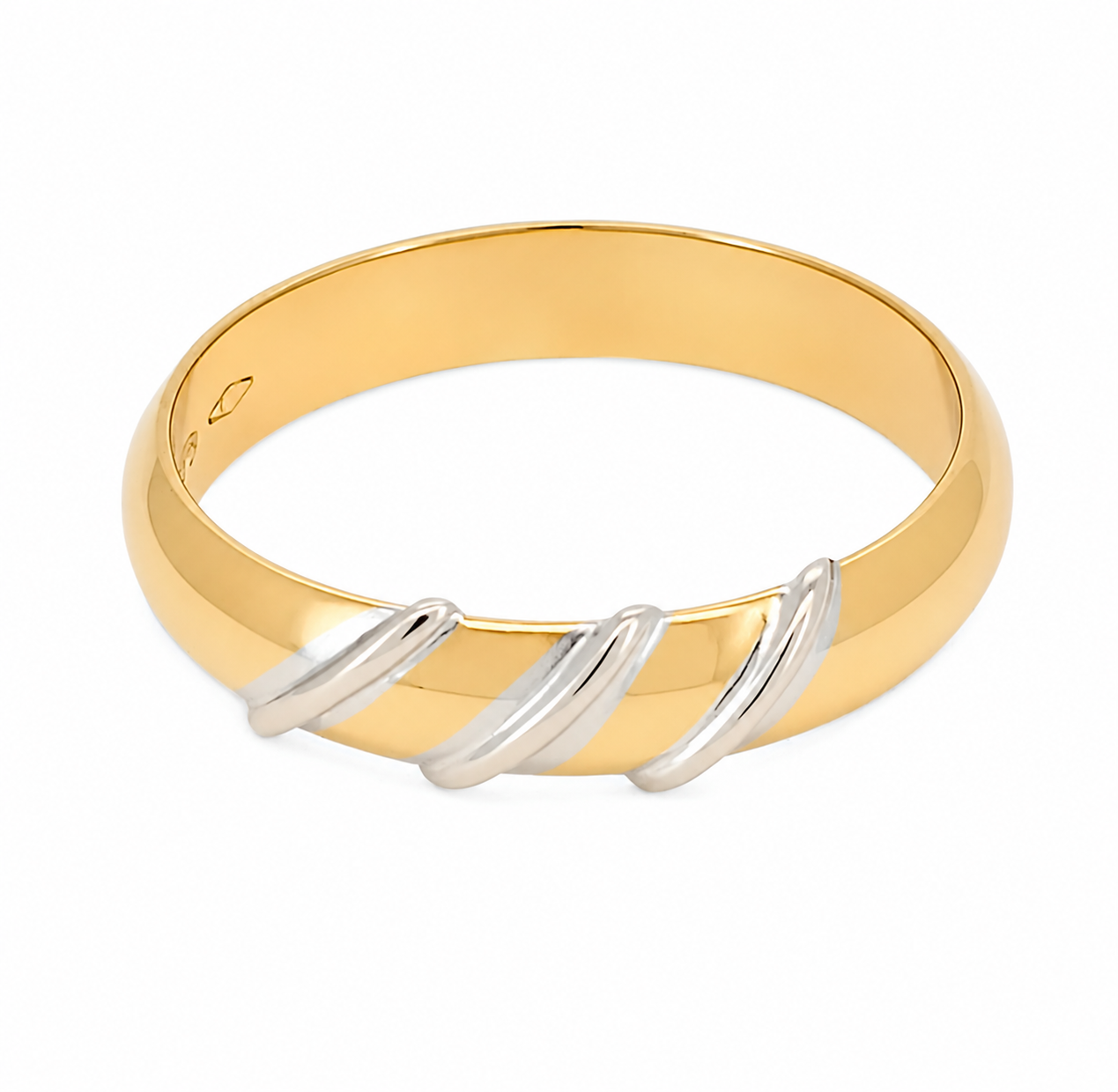 Anello - 18 carati Oro bianco, Oro giallo - Made in Italy - Handmade