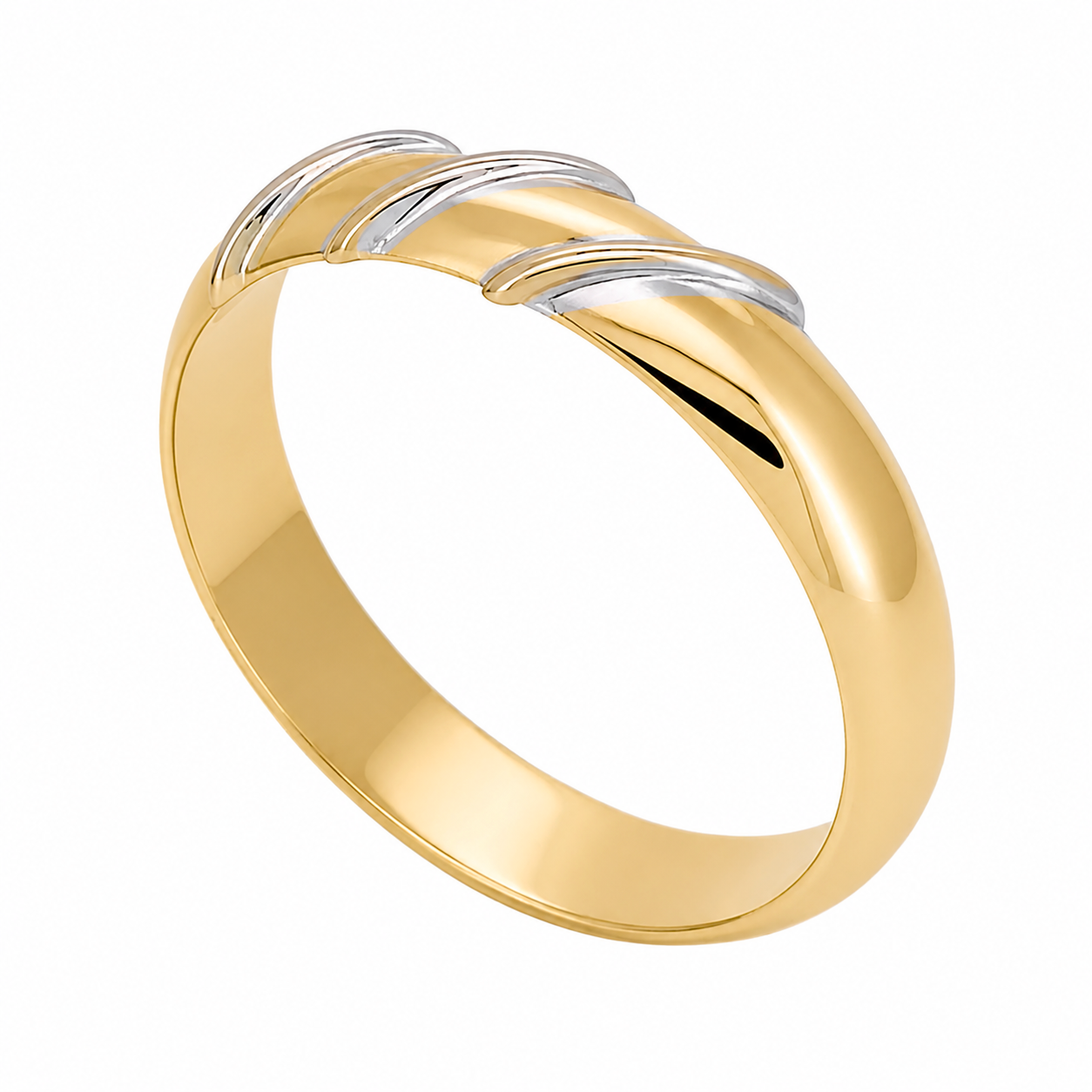 Anello - 18 carati Oro bianco, Oro giallo - Made in Italy - Handmade