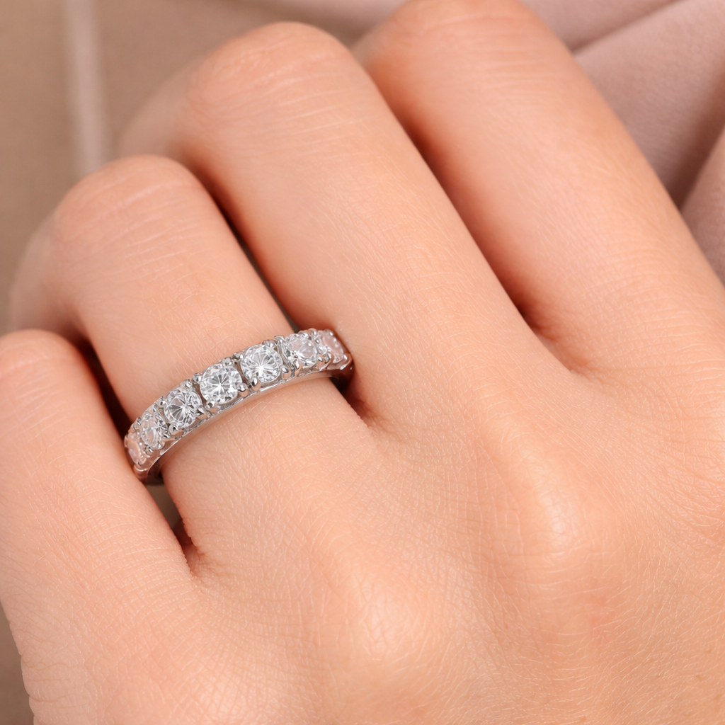 Anello - 18 carati Oro bianco - 0.48ct. tw. Diamante (Naturale)