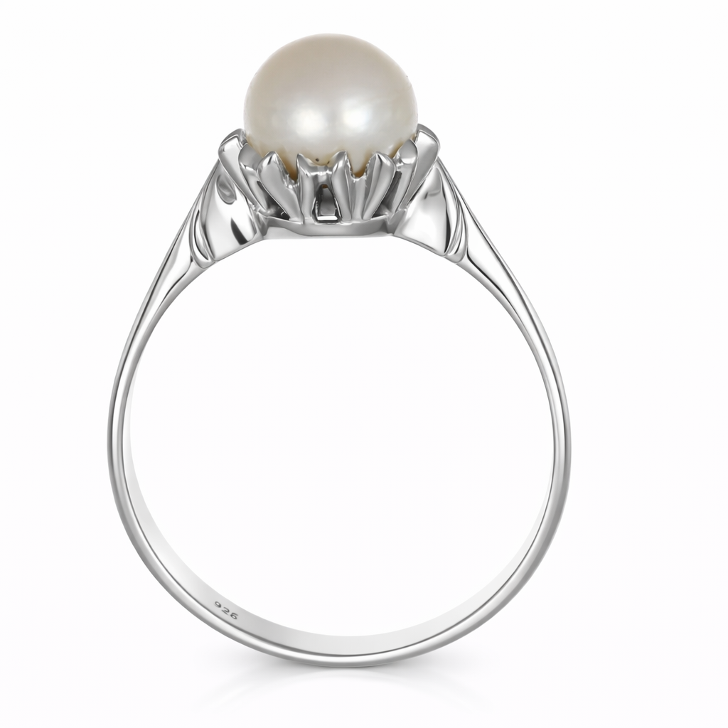Anello - 18 carati Oro bianco - Perla