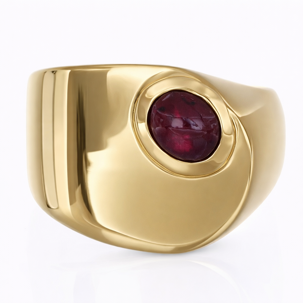 Anello - 18 carati Oro giallo - 0.45ct. tw. Rubino - Made in Italy - Handmade